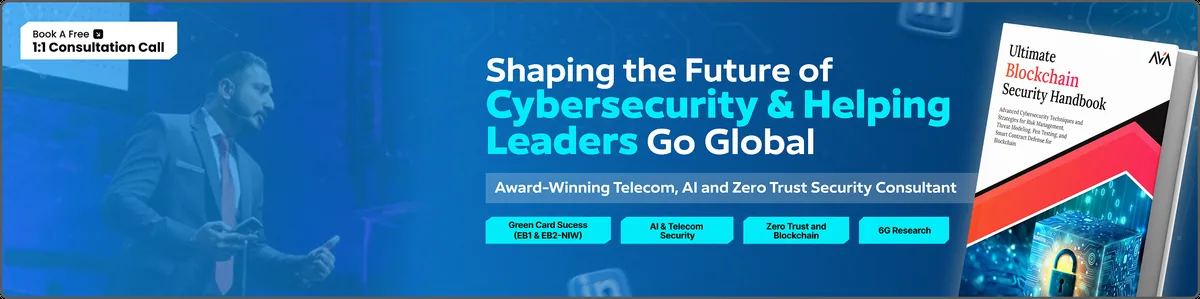 LinkedIn banner for a client: Cybersecurity, helping leaders go global